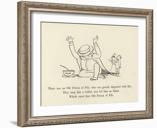 There Was an Old Person of Fife, Who Was Greatly Disgusted with Life-Edward Lear-Framed Giclee Print