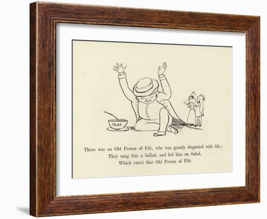 There Was an Old Person of Fife, Who Was Greatly Disgusted with Life-Edward Lear-Framed Giclee Print