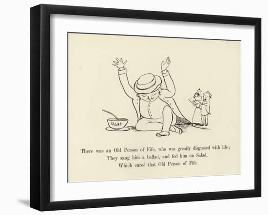 There Was an Old Person of Fife, Who Was Greatly Disgusted with Life-Edward Lear-Framed Giclee Print