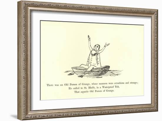 There Was an Old Person of Grange, Whose Manners Were Scroobious and Strange-Edward Lear-Framed Giclee Print