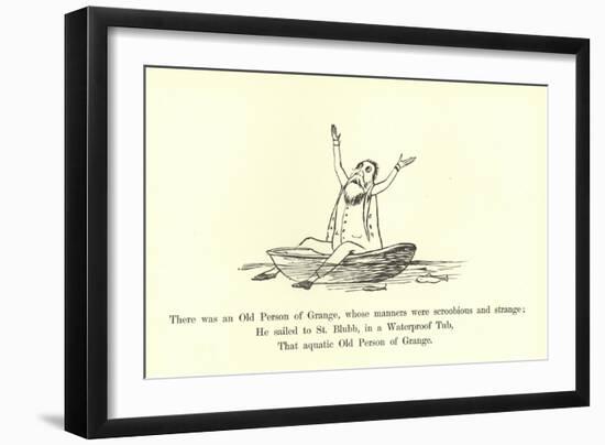 There Was an Old Person of Grange, Whose Manners Were Scroobious and Strange-Edward Lear-Framed Giclee Print