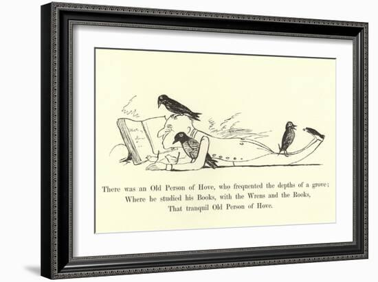 There Was an Old Person of Hove, Who Frequented the Depths of a Grove-Edward Lear-Framed Giclee Print