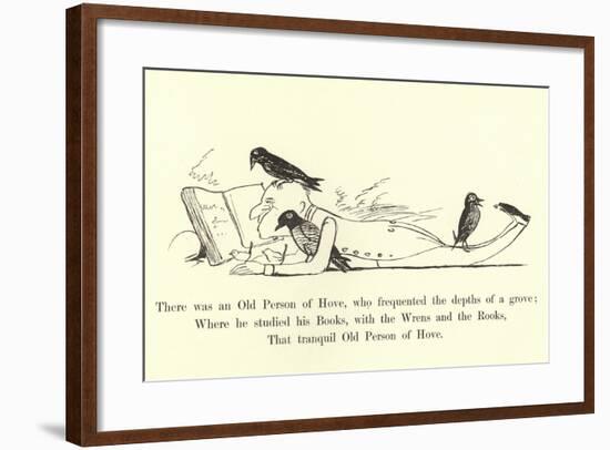 There Was an Old Person of Hove, Who Frequented the Depths of a Grove-Edward Lear-Framed Giclee Print