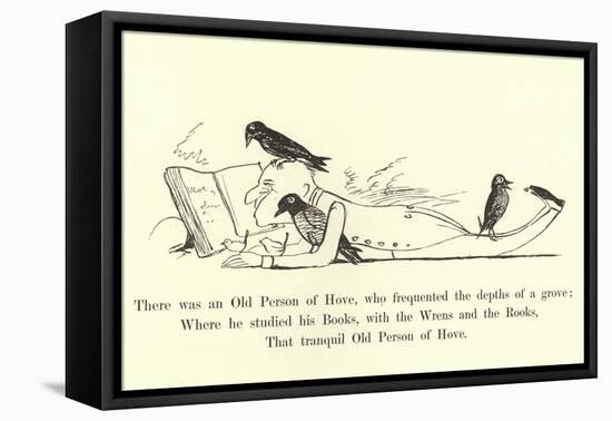 There Was an Old Person of Hove, Who Frequented the Depths of a Grove-Edward Lear-Framed Premier Image Canvas