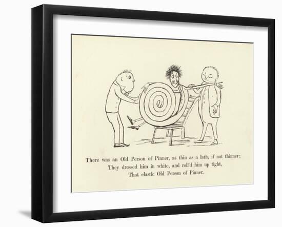 There Was an Old Person of Pinner, as Thin as a Lath, If Not Thinner-Edward Lear-Framed Giclee Print