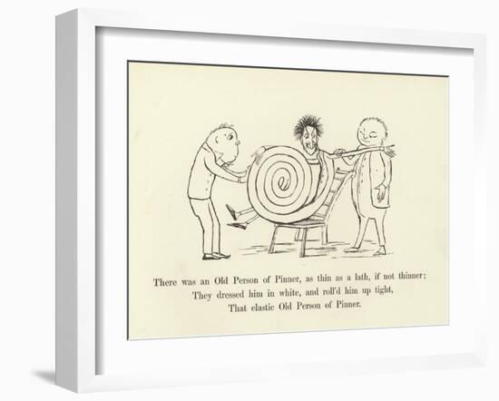 There Was an Old Person of Pinner, as Thin as a Lath, If Not Thinner-Edward Lear-Framed Giclee Print