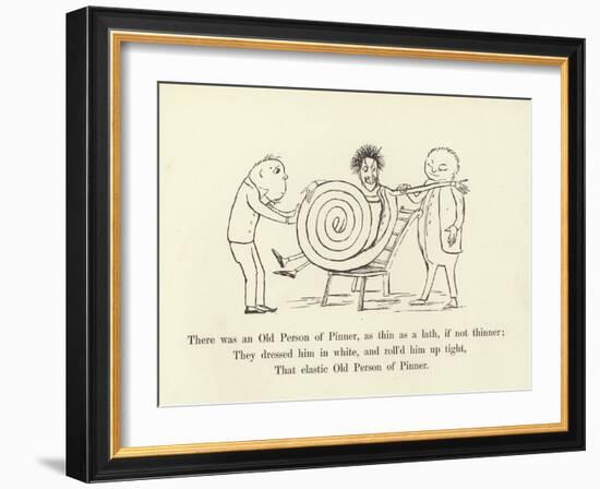 There Was an Old Person of Pinner, as Thin as a Lath, If Not Thinner-Edward Lear-Framed Giclee Print