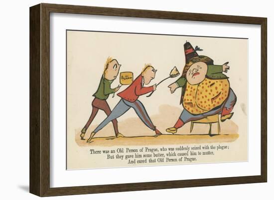 There Was an Old Person of Prague, Who Was Suddenly Seized with the Plague-Edward Lear-Framed Giclee Print