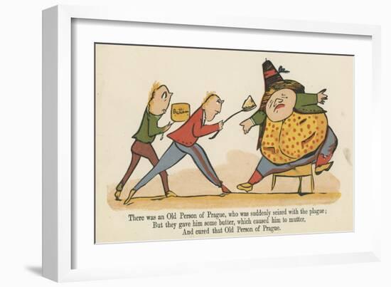There Was an Old Person of Prague, Who Was Suddenly Seized with the Plague-Edward Lear-Framed Giclee Print