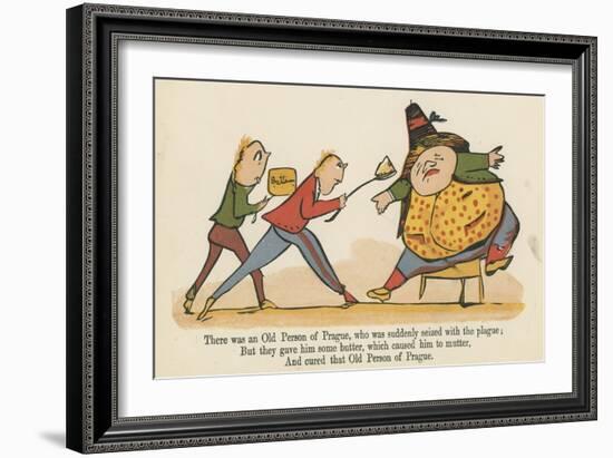 There Was an Old Person of Prague, Who Was Suddenly Seized with the Plague-Edward Lear-Framed Giclee Print