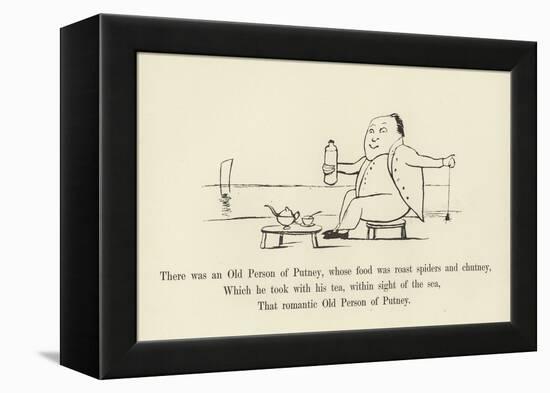 There Was an Old Person of Putney, Whose Food Was Roast Spiders and Chutney-Edward Lear-Framed Premier Image Canvas