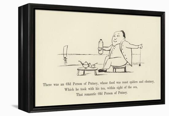 There Was an Old Person of Putney, Whose Food Was Roast Spiders and Chutney-Edward Lear-Framed Premier Image Canvas