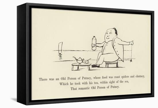 There Was an Old Person of Putney, Whose Food Was Roast Spiders and Chutney-Edward Lear-Framed Premier Image Canvas