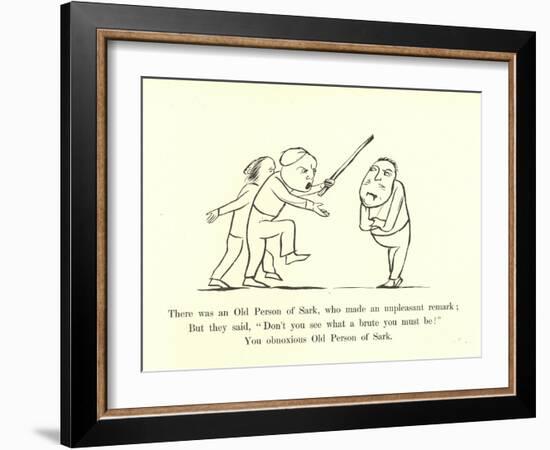 There Was an Old Person of Sark, Who Made an Unpleasant Remark-Edward Lear-Framed Giclee Print