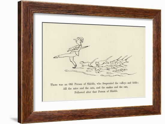 There Was an Old Person of Shields, Who Frequented the Valleys and Fields-Edward Lear-Framed Giclee Print