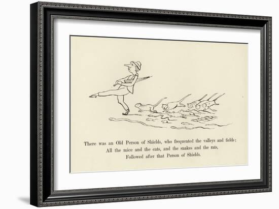 There Was an Old Person of Shields, Who Frequented the Valleys and Fields-Edward Lear-Framed Giclee Print