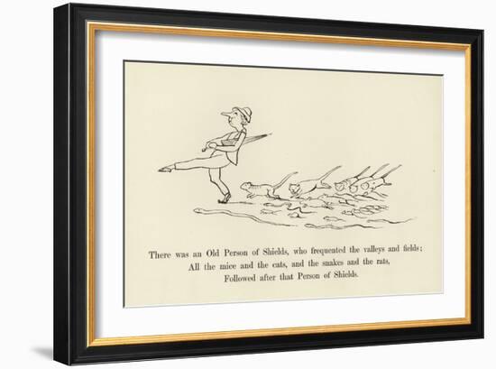 There Was an Old Person of Shields, Who Frequented the Valleys and Fields-Edward Lear-Framed Giclee Print