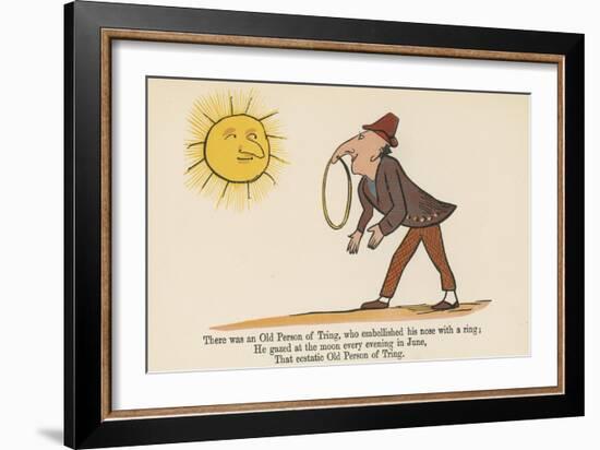 There Was an Old Person of Tring, Who Embellished His Nose with a Ring-Edward Lear-Framed Giclee Print