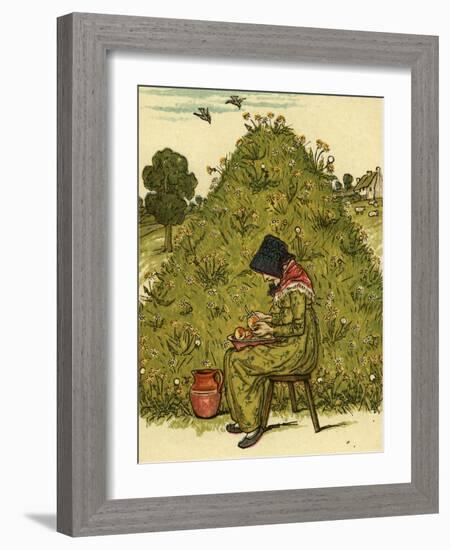 There was an old-Kate Greenaway-Framed Giclee Print