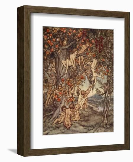 There Was No Danger, No Trouble of Any Kind, Illustration from 'A Wonder Book for Girls and Boys'-Arthur Rackham-Framed Giclee Print