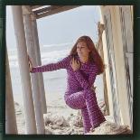 Dalida Posing on a Beach-Therese Begoin-Photographic Print