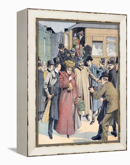 Therèse Humbert (1856-1918) Fraudster Arriving in Paris (Jan 19)-null-Framed Premier Image Canvas
