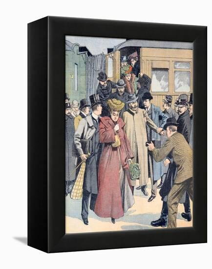 Therèse Humbert (1856-1918) Fraudster Arriving in Paris (Jan 19)-null-Framed Premier Image Canvas