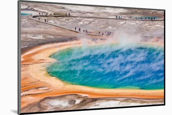 Thermal Pool in Yellowstone National Park - USA-berzina-Mounted Photographic Print