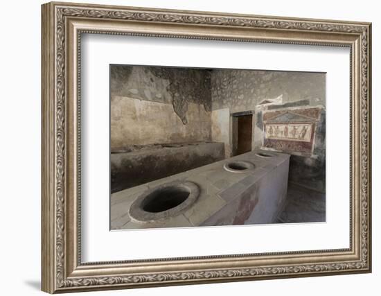 Thermopolium of Vetutius Placidus, Roman Ruins of Pompeii, Campania, Italy-Eleanor Scriven-Framed Photographic Print