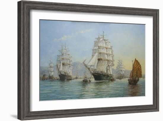 Thermopylae and Cutty Sark Leaving Foochow in 1872, 2008-John Sutton-Framed Giclee Print