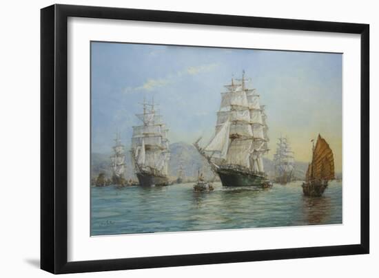 Thermopylae and Cutty Sark Leaving Foochow in 1872, 2008-John Sutton-Framed Giclee Print