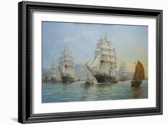 Thermopylae and Cutty Sark Leaving Foochow in 1872, 2008-John Sutton-Framed Giclee Print