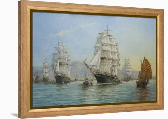 Thermopylae and Cutty Sark Leaving Foochow in 1872, 2008-John Sutton-Framed Premier Image Canvas