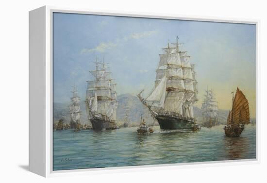 Thermopylae and Cutty Sark Leaving Foochow in 1872, 2008-John Sutton-Framed Premier Image Canvas
