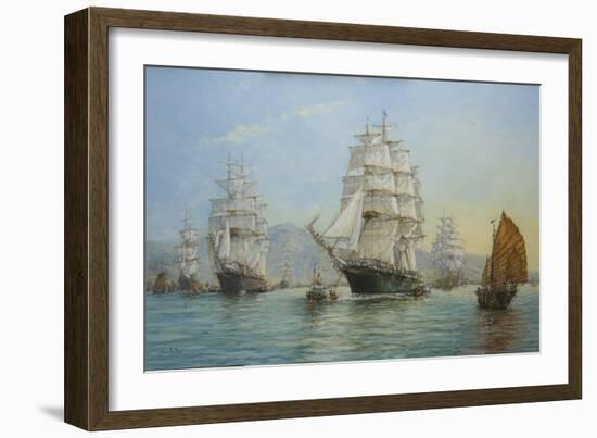 Thermopylae and Cutty Sark Leaving Foochow in 1872, 2008-John Sutton-Framed Premium Giclee Print