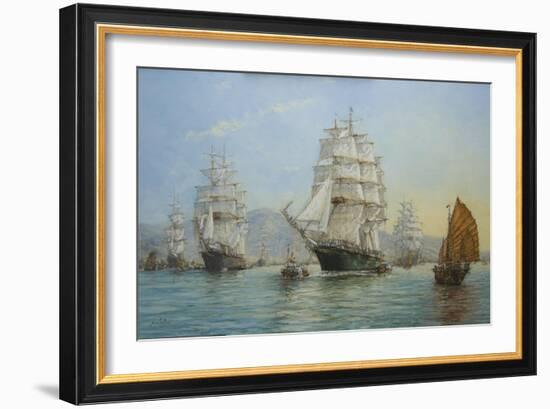 Thermopylae and Cutty Sark Leaving Foochow in 1872, 2008-John Sutton-Framed Premium Giclee Print