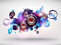 Abstract Loudspeakers-theromb-Art Print