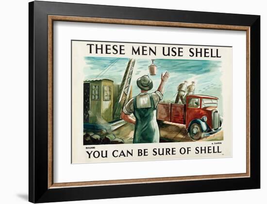 These Men Use Shell - Builders-null-Framed Art Print