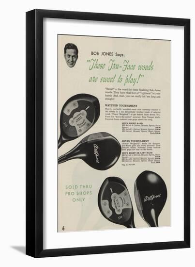 These Tru-Face Woods are Sweet to Play!', Advertisement for Spalding Golf Clubs, 1941-null-Framed Giclee Print