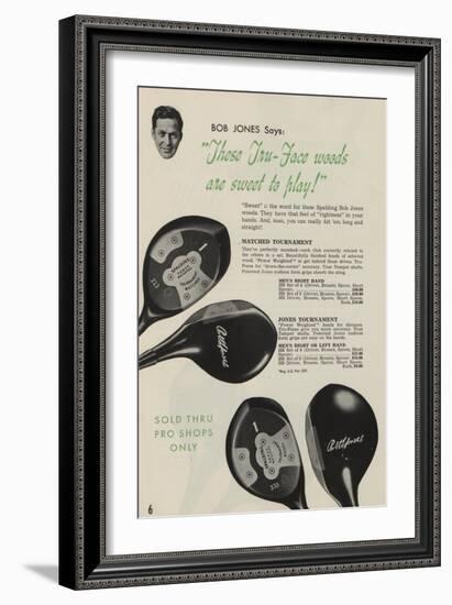 These Tru-Face Woods are Sweet to Play!', Advertisement for Spalding Golf Clubs, 1941-null-Framed Giclee Print