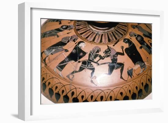 Theseus and the Minotaur on the lid of a Greek Dish, c5th century BC-Unknown-Framed Giclee Print