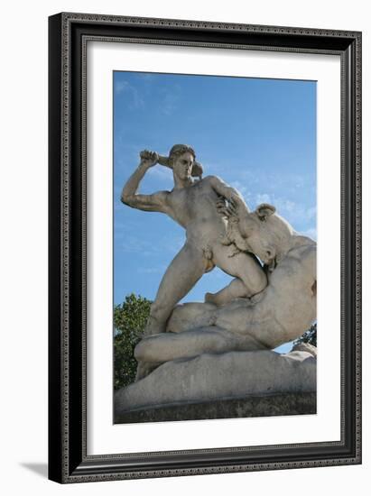 Theseus Slaying Minotaur. Statue. The Garden of the Tullerias. Paris. France-null-Framed Giclee Print