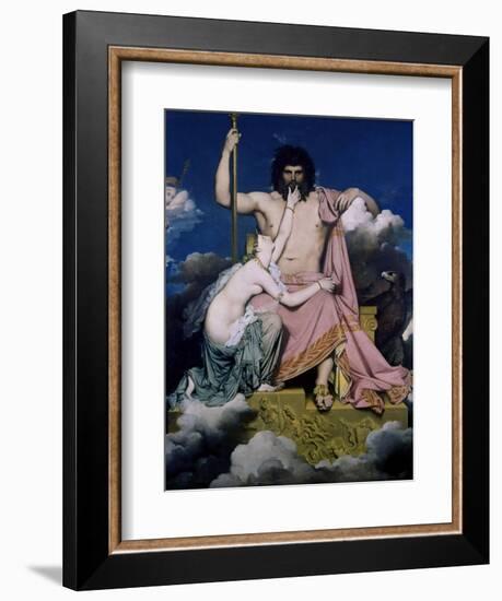 Thetis and Jupiter-Jean-Auguste-Dominique Ingres-Framed Art Print