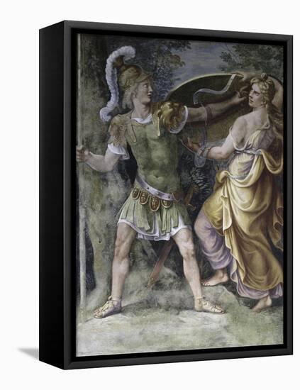 Thetis Arming Achilles-Giulio Romano-Framed Premier Image Canvas