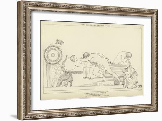 Thetis Bringing the Armour to Achilles-John Flaxman-Framed Giclee Print