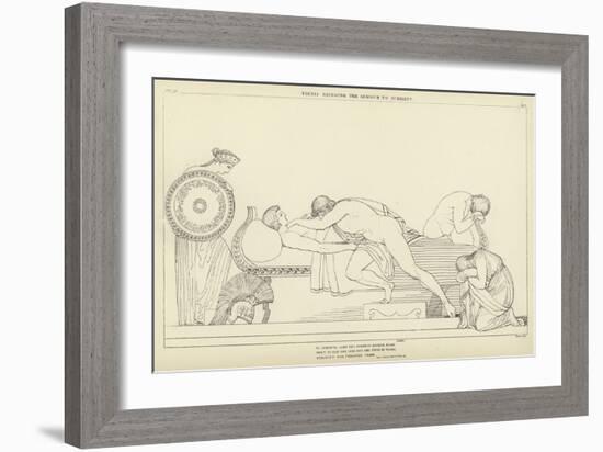 Thetis Bringing the Armour to Achilles-John Flaxman-Framed Giclee Print