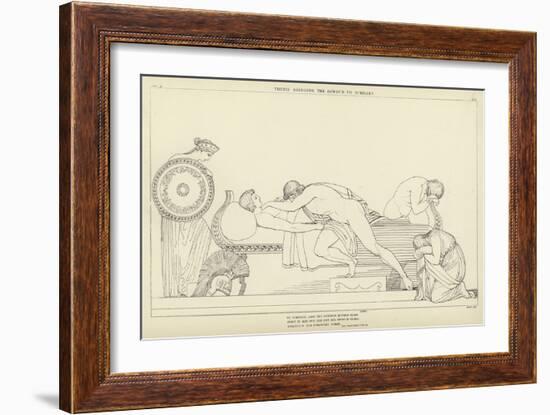 Thetis Bringing the Armour to Achilles-John Flaxman-Framed Giclee Print