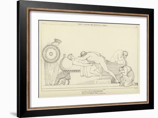 Thetis Bringing the Armour to Achilles-John Flaxman-Framed Giclee Print