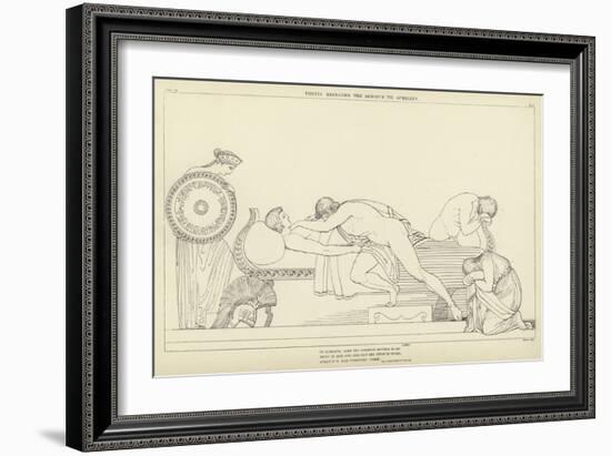 Thetis Bringing the Armour to Achilles-John Flaxman-Framed Giclee Print