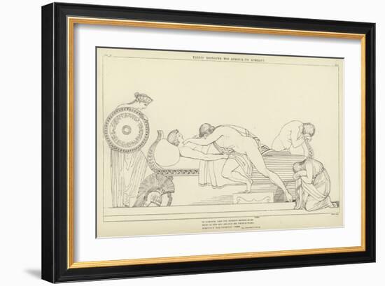 Thetis Bringing the Armour to Achilles-John Flaxman-Framed Giclee Print